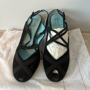 Thierry Rabotin Black Suede Heels Size 37